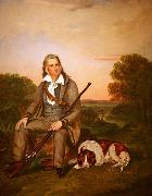 unknow artist, Oil on canvas portrait of John James Audubon